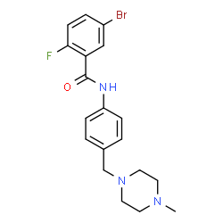 ChemSpider 2D Image | 5-Bromo-2-fluoro-N-{4-[(4-methyl-1-piperazinyl)methyl]phenyl}benzamide | C19H21BrFN3O
