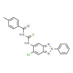 ChemSpider 2D Image | N-[(6-Chloro-2-phenyl-2H-benzotriazol-5-yl)carbamothioyl]-4-methylbenzamide | C21H16ClN5OS