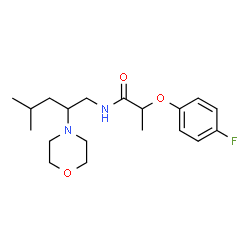 ChemSpider 2D Image | 2-(4-Fluorophenoxy)-N-[4-methyl-2-(4-morpholinyl)pentyl]propanamide | C19H29FN2O3