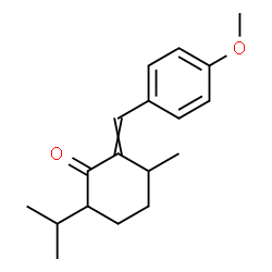 ChemSpider 2D Image | 6-Isopropyl-2-(4-methoxybenzylidene)-3-methylcyclohexanone | C18H24O2
