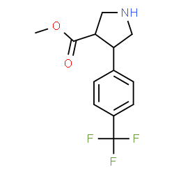 ChemSpider 2D Image | Methyl 4-[4-(trifluoromethyl)phenyl]-3-pyrrolidinecarboxylate | C13H14F3NO2