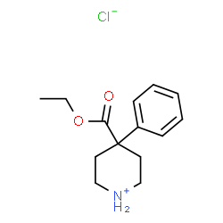 ChemSpider 2D Image | 4-Phenyl-4-carbethoxy piperidine HCl | C14H20ClNO2