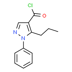 ChemSpider 2D Image | 1-Phenyl-5-propyl-1H-pyrazole-4-carbonyl chloride | C13H13ClN2O