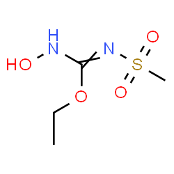 ChemSpider 2D Image | Ethyl N-hydroxy-N'-(methylsulfonyl)carbamimidate | C4H10N2O4S