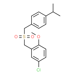 ChemSpider 2D Image | 4-Chloro-2-{[(4-isopropylbenzyl)sulfonyl]methyl}-1-methoxybenzene | C18H21ClO3S
