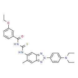 ChemSpider 2D Image | N-({2-[4-(Diethylamino)phenyl]-6-methyl-2H-benzotriazol-5-yl}carbamothioyl)-3-ethoxybenzamide | C27H30N6O2S