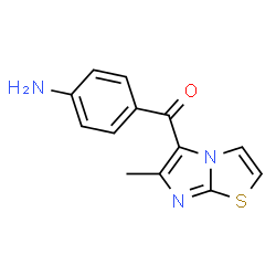 ChemSpider 2D Image | (4-Amino-phenyl)-(6-methyl-imidazo[2,1-b]thiazol-5-yl)-methanone | C13H11N3OS