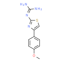 ChemSpider 2D Image | 2-[4-(4-methoxyphenyl)-2-thiazolyl]guanidine | C11H12N4OS