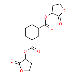 ChemSpider 2D Image | Bis(2-oxotetrahydro-3-furanyl) 1,3-cyclohexanedicarboxylate | C16H20O8