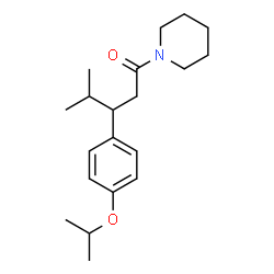 ChemSpider 2D Image | 3-(4-Isopropoxyphenyl)-4-methyl-1-(1-piperidinyl)-1-pentanone | C20H31NO2