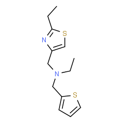 ChemSpider 2D Image | N-[(2-Ethyl-1,3-thiazol-4-yl)methyl]-N-(2-thienylmethyl)ethanamine | C13H18N2S2