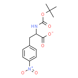ChemSpider 2D Image | 2-({[(2-Methyl-2-propanyl)oxy]carbonyl}amino)-3-(4-nitrophenyl)propanoate | C14H17N2O6