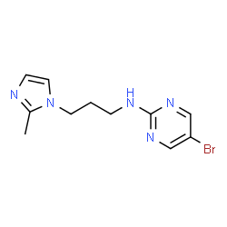 ChemSpider 2D Image | 5-Bromo-N-[3-(2-methyl-1H-imidazol-1-yl)propyl]-2-pyrimidinamine | C11H14BrN5