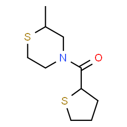 ChemSpider 2D Image | (2-Methyl-4-thiomorpholinyl)(tetrahydro-2-thiophenyl)methanone | C10H17NOS2