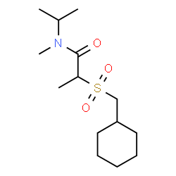 ChemSpider 2D Image | 2-[(Cyclohexylmethyl)sulfonyl]-N-isopropyl-N-methylpropanamide | C14H27NO3S