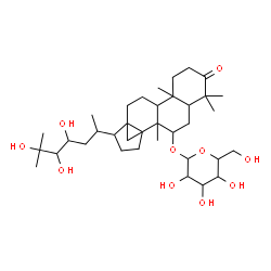 ChemSpider 2D Image | 23,24,25-Trihydroxy-3-oxo-13,30-cyclodammaran-7-yl hexopyranoside | C36H60O10
