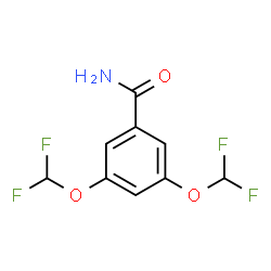 ChemSpider 2D Image | 3,5-Bis(difluoromethoxy)benzamide | C9H7F4NO3