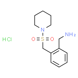 ChemSpider 2D Image | 1-{2-[(PIPERIDINE-1-SULFONYL)METHYL]PHENYL}METHANAMINE HYDROCHLORIDE | C13H21ClN2O2S