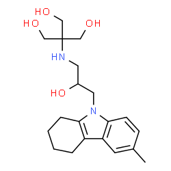 ChemSpider 2D Image | 2-(Hydroxymethyl)-2-{[2-hydroxy-3-(6-methyl-1,2,3,4-tetrahydro-9H-carbazol-9-yl)propyl]amino}-1,3-propanediol | C20H30N2O4