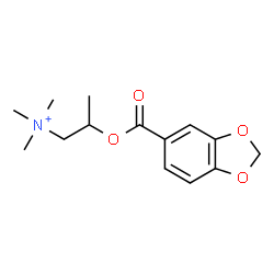ChemSpider 2D Image | 2-[(1,3-Benzodioxol-5-ylcarbonyl)oxy]-N,N,N-trimethyl-1-propanaminium | C14H20NO4