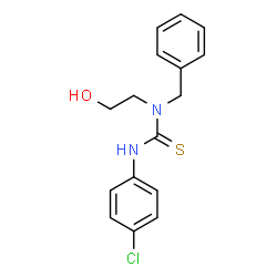 ChemSpider 2D Image | 1-Benzyl-3-(4-chlorophenyl)-1-(2-hydroxyethyl)thiourea | C16H17ClN2OS