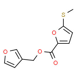 ChemSpider 2D Image | 3-Furylmethyl 5-(methylsulfanyl)-2-furoate | C11H10O4S
