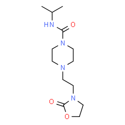 ChemSpider 2D Image | N-Isopropyl-4-[2-(2-oxo-1,3-oxazolidin-3-yl)ethyl]-1-piperazinecarboxamide | C13H24N4O3