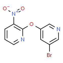 ChemSpider 2D Image | 2-[(5-Bromo-3-pyridinyl)oxy]-3-nitropyridine | C10H6BrN3O3