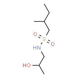 ChemSpider 2D Image | N-(2-Hydroxypropyl)-2-methyl-1-butanesulfonamide | C8H19NO3S