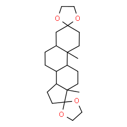 ChemSpider 2D Image | 10',13'-Dimethyltetradecahydro-2'H-dispiro[1,3-dioxolane-2,17'-cyclopenta[a]phenanthrene-3',2''-[1,3]dioxolane] | C23H36O4