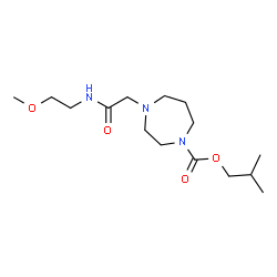 ChemSpider 2D Image | Isobutyl 4-{2-[(2-methoxyethyl)amino]-2-oxoethyl}-1,4-diazepane-1-carboxylate | C15H29N3O4