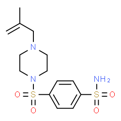 ChemSpider 2D Image | 4-{[4-(2-Methyl-2-propen-1-yl)-1-piperazinyl]sulfonyl}benzenesulfonamide | C14H21N3O4S2