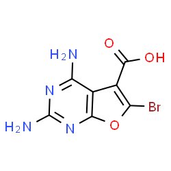ChemSpider 2D Image | 2,4-Diamino-6-bromofuro[2,3-d]pyrimidine-5-carboxylic acid | C7H5BrN4O3