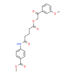 ChemSpider 2D Image | METHYL 4-{5-[2-(3-METHOXYPHENYL)-2-OXOETHOXY]-5-OXOPENTANAMIDO}BENZOATE | C22H23NO7