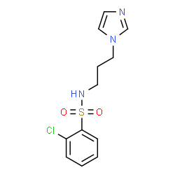 ChemSpider 2D Image | 2-Chloro-N-[3-(1H-imidazol-1-yl)propyl]benzenesulfonamide | C12H14ClN3O2S