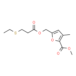ChemSpider 2D Image | Methyl 5-({[3-(ethylsulfanyl)propanoyl]oxy}methyl)-3-methyl-2-furoate | C13H18O5S