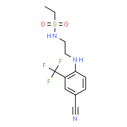 ChemSpider 2D Image | N-(2-{[4-Cyano-2-(trifluoromethyl)phenyl]amino}ethyl)ethanesulfonamide | C12H14F3N3O2S