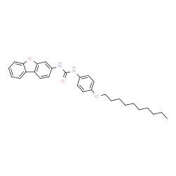 ChemSpider 2D Image | 1-[4-(Decyloxy)phenyl]-3-dibenzo[b,d]furan-3-ylurea | C29H34N2O3