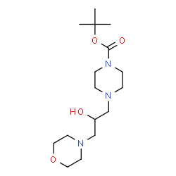 ChemSpider 2D Image | 2-Methyl-2-propanyl 4-[2-hydroxy-3-(4-morpholinyl)propyl]-1-piperazinecarboxylate | C16H31N3O4