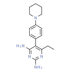 ChemSpider 2D Image | 6-Ethyl-5-(4-(1-Piperidinyl)Phenyl)-2,4-Pyrimidinediamine | C17H23N5