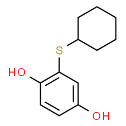 ChemSpider 2D Image | 2-(Cyclohexylsulfanyl)-1,4-benzenediol | C12H16O2S