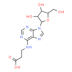 ChemSpider 2D Image | N-(9-Pentofuranosyl-9H-purin-6-yl)-beta-alanine | C13H17N5O6