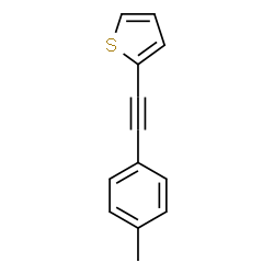 ChemSpider 2D Image | 2-[(4-Methylphenyl)ethynyl]thiophene | C13H10S