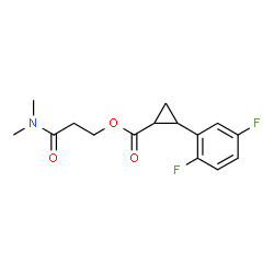 ChemSpider 2D Image | 3-(Dimethylamino)-3-oxopropyl 2-(2,5-difluorophenyl)cyclopropanecarboxylate | C15H17F2NO3