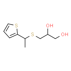 ChemSpider 2D Image | 3-{[1-(2-Thienyl)ethyl]sulfanyl}-1,2-propanediol | C9H14O2S2