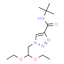 ChemSpider 2D Image | 1-(2,2-Diethoxyethyl)-N-(2-methyl-2-propanyl)-1H-1,2,3-triazole-4-carboxamide | C13H24N4O3