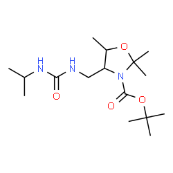 ChemSpider 2D Image | 2-Methyl-2-propanyl 4-{[(isopropylcarbamoyl)amino]methyl}-2,2,5-trimethyl-1,3-oxazolidine-3-carboxylate | C16H31N3O4