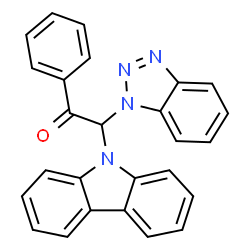 ChemSpider 2D Image | 2-(1H-Benzotriazol-1-yl)-2-(9H-carbazol-9-yl)-1-phenylethanone | C26H18N4O