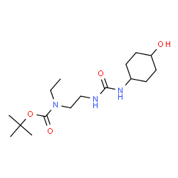 ChemSpider 2D Image | 2-Methyl-2-propanyl ethyl(2-{[(4-hydroxycyclohexyl)carbamoyl]amino}ethyl)carbamate | C16H31N3O4