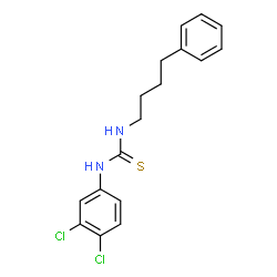 ChemSpider 2D Image | 1-(3,4-Dichlorophenyl)-3-(4-phenylbutyl)thiourea | C17H18Cl2N2S